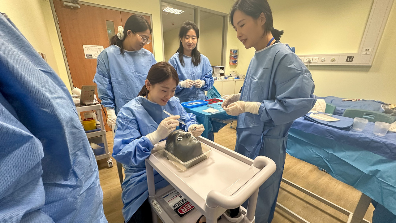 Participants practise skills at the College’s OSCE Centre